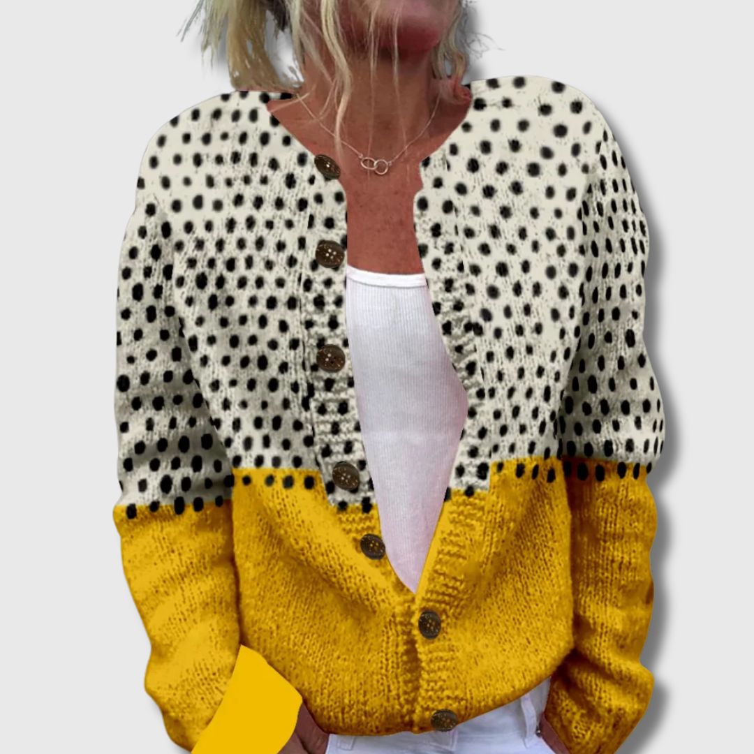 Charlotte – Chic Printed Cardigan