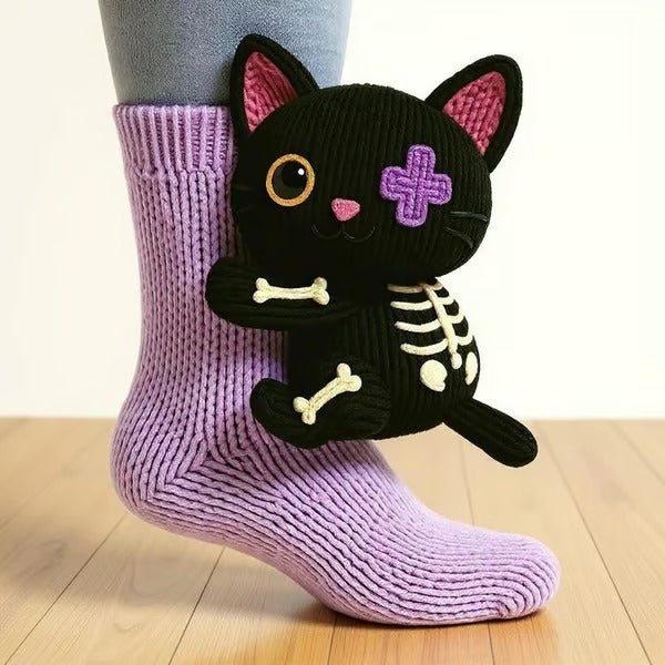 Handmade Knitted Animal Socks