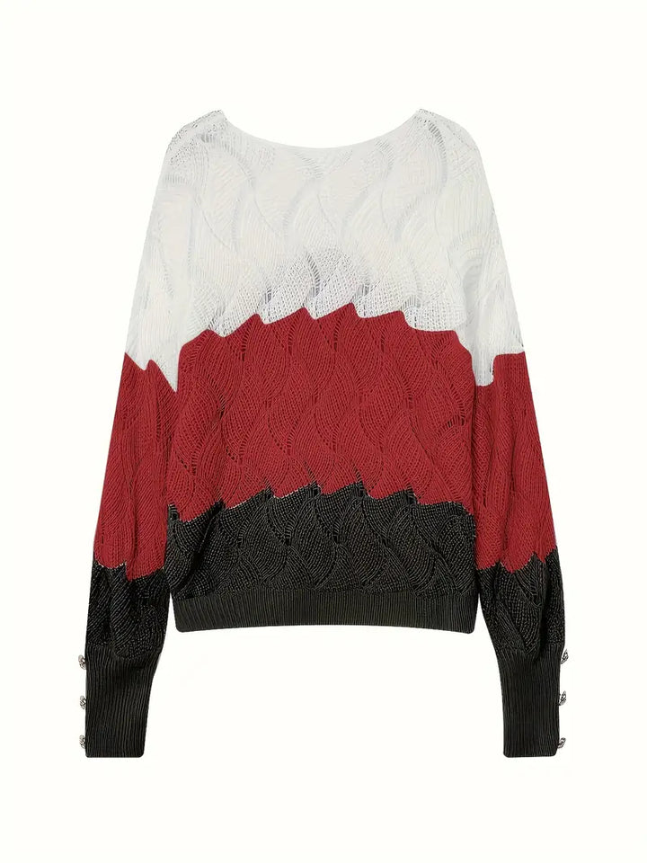 Celina - Elegant V-Neck Knitted Sweater