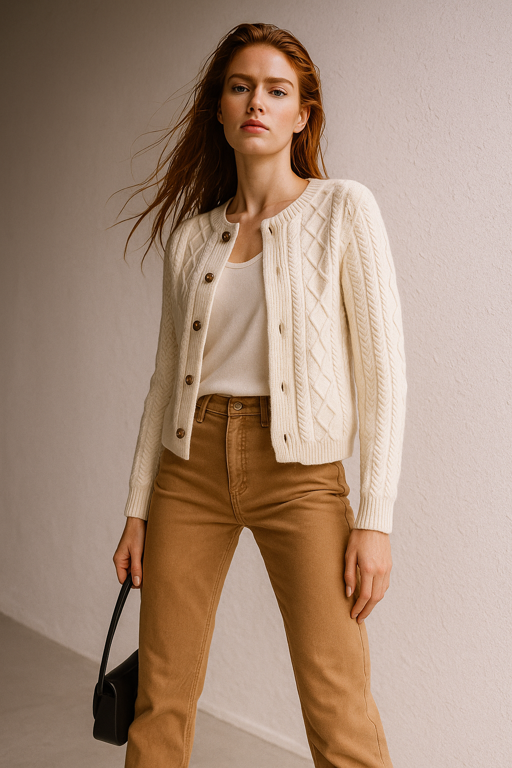 Anna - Cable Knit Cardigan