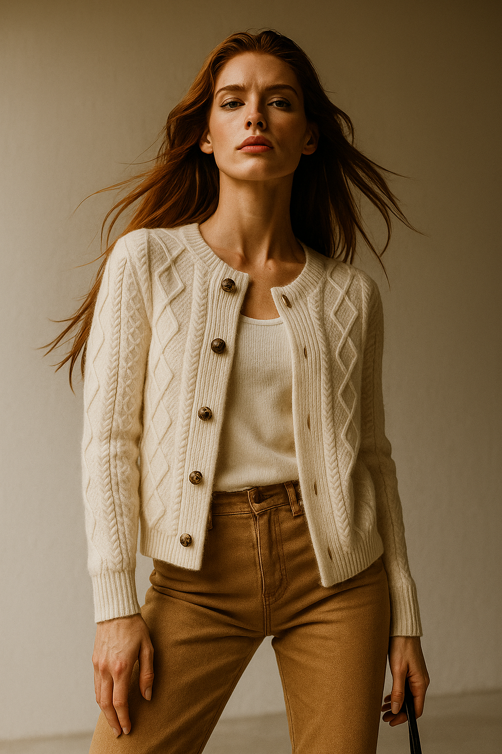 Anna - Cable Knit Cardigan