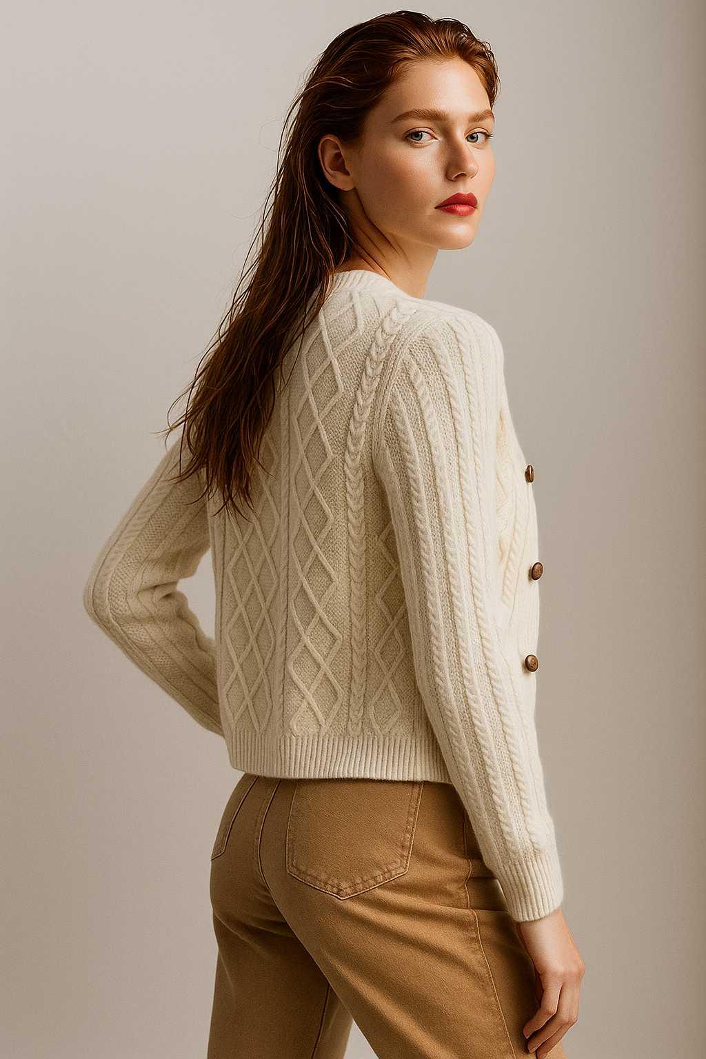 Anna - Cable Knit Cardigan