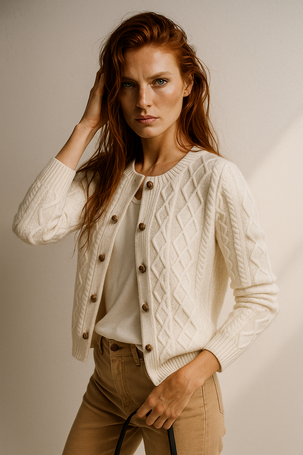 Anna - Cable Knit Cardigan