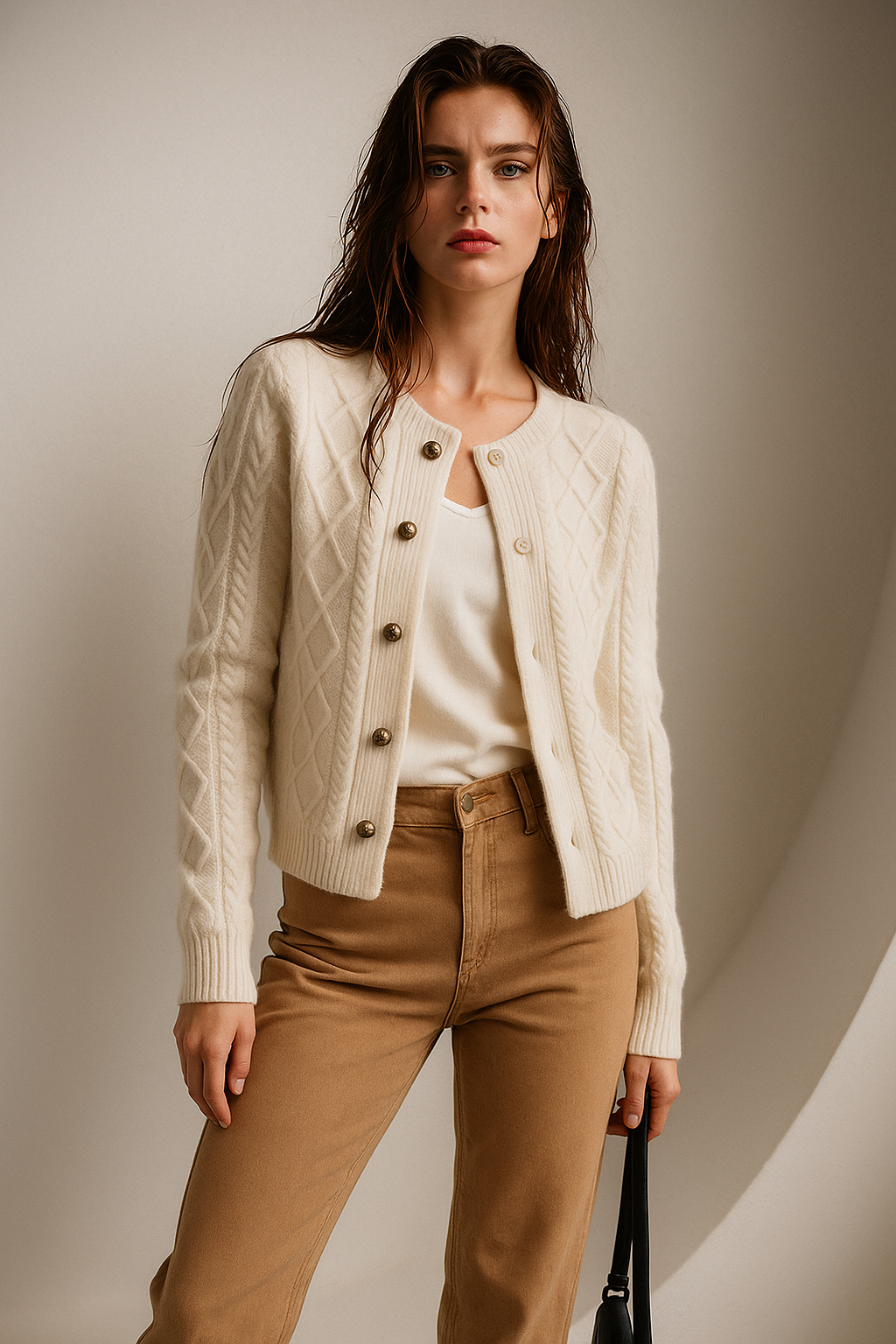 Anna - Cable Knit Cardigan