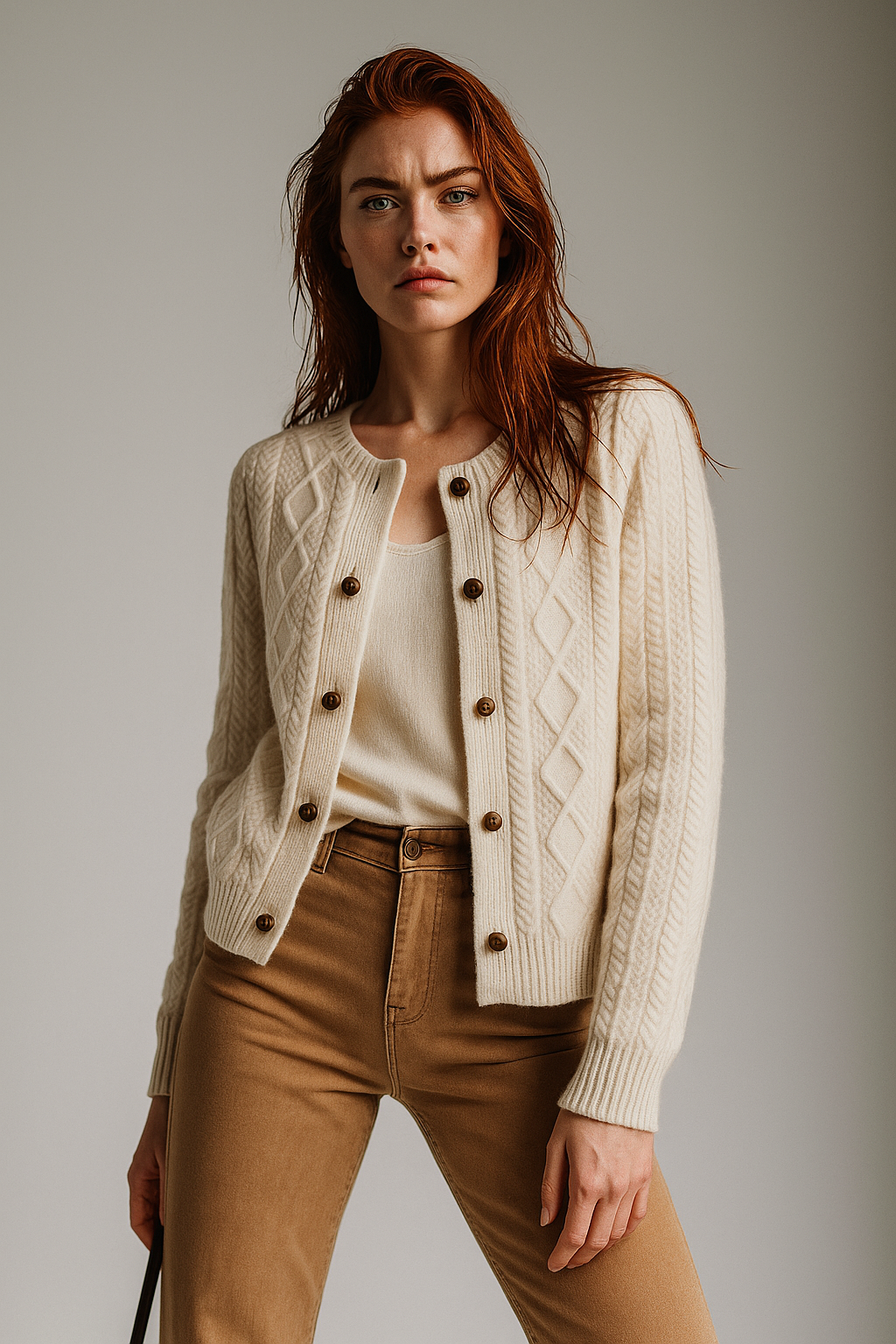 Anna - Cable Knit Cardigan