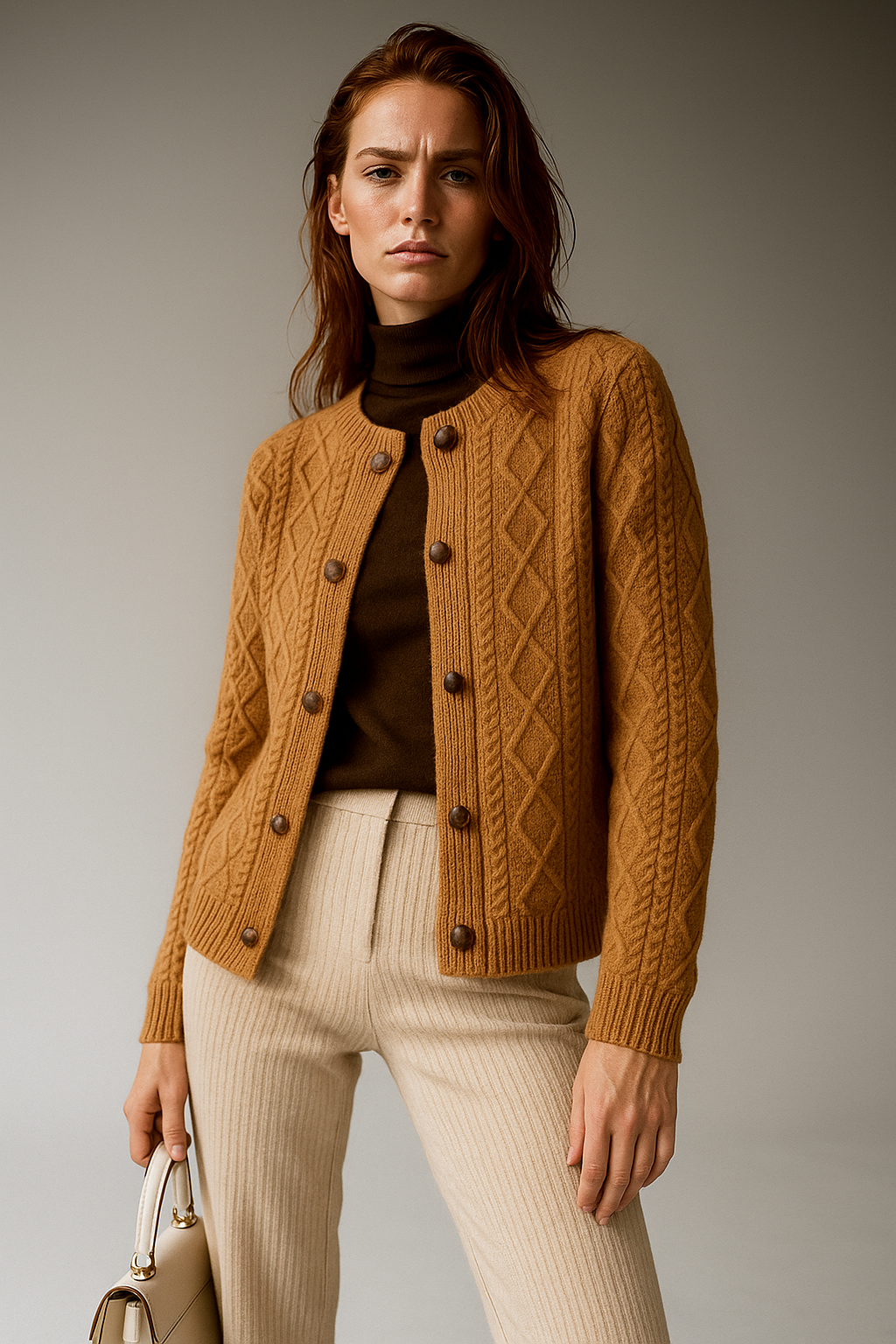 Anna - Cable Knit Cardigan