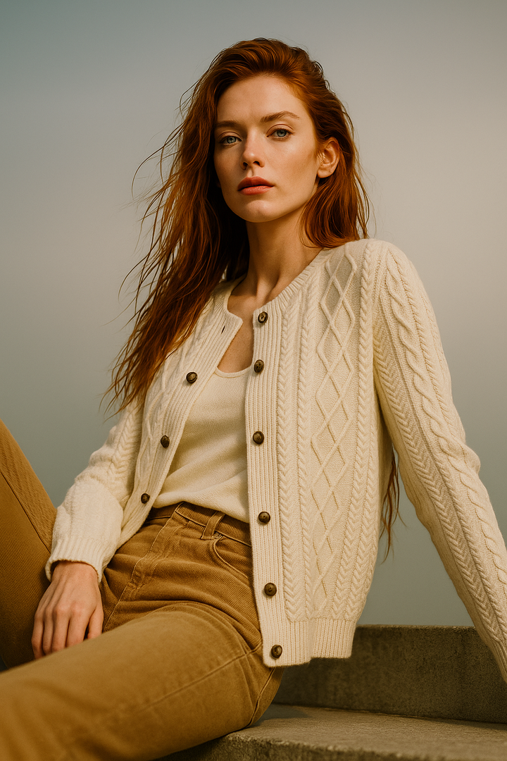 Anna - Cable Knit Cardigan
