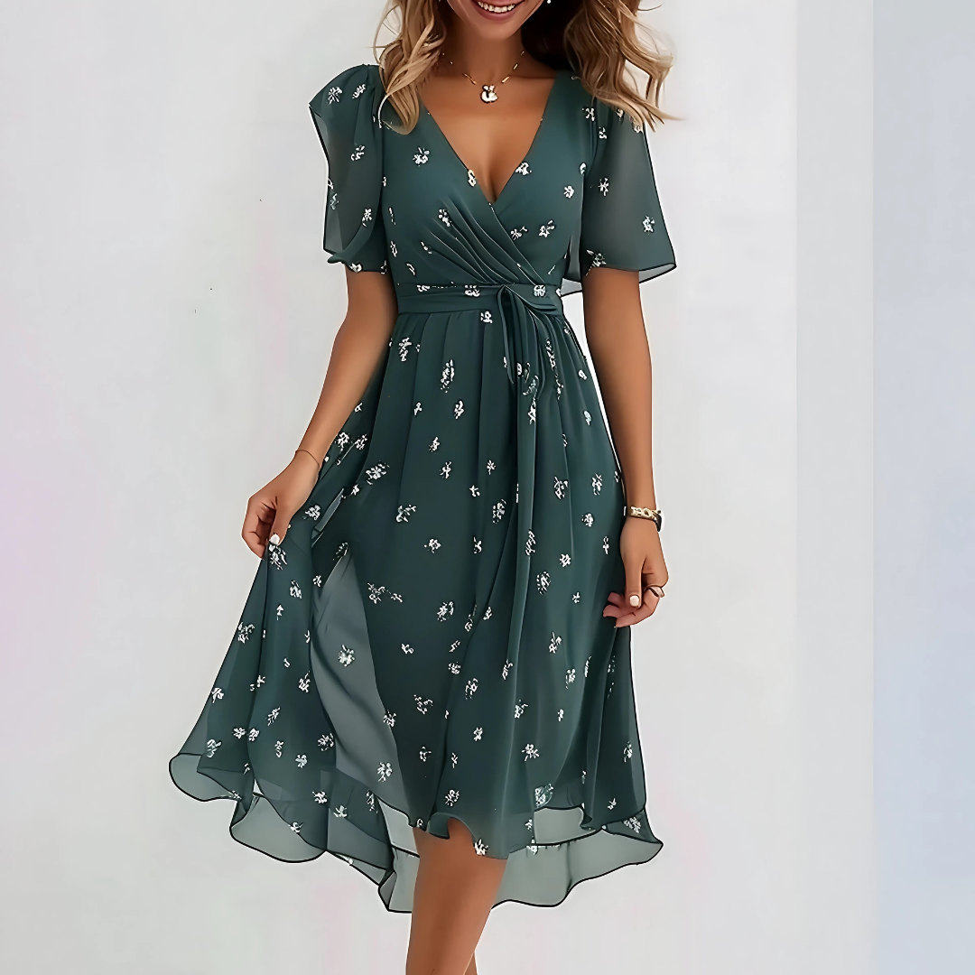 Amelia™ | Elegant Airy Dress with Tummy-Covering