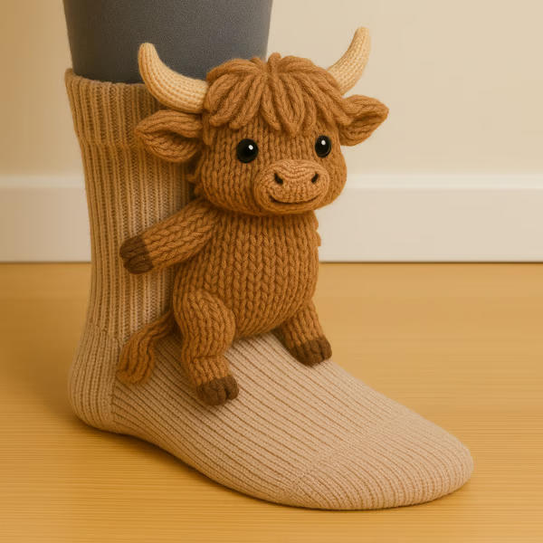 Handmade Knitted Animal Socks