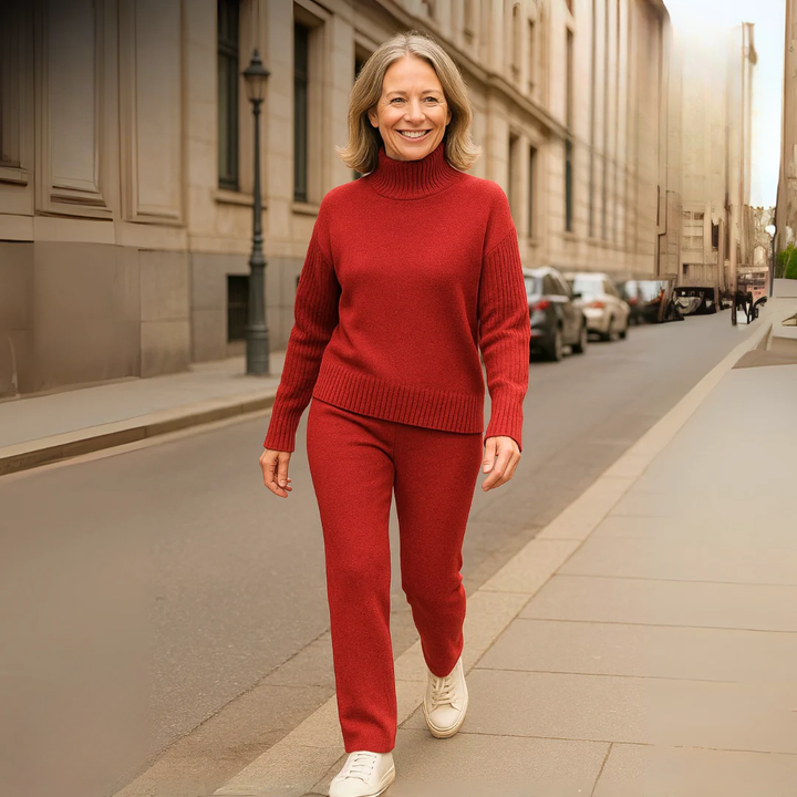 Vivian - Two-Piece Woven Sweater and Pants Set