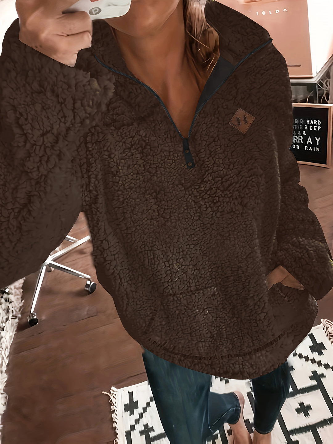 Aviana™ | Teddy Sweater with Zipper