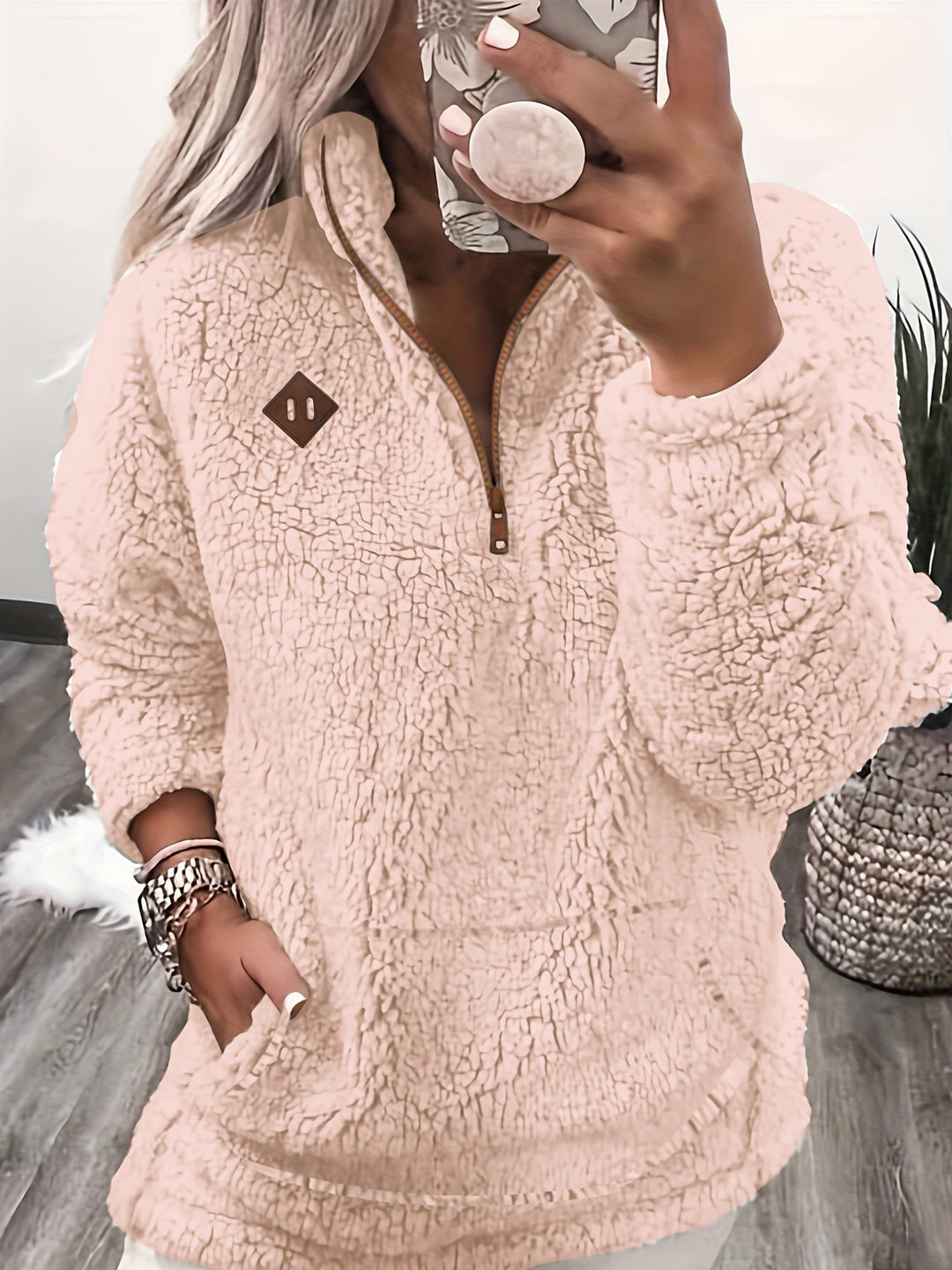Aviana™ | Teddy Sweater with Zipper