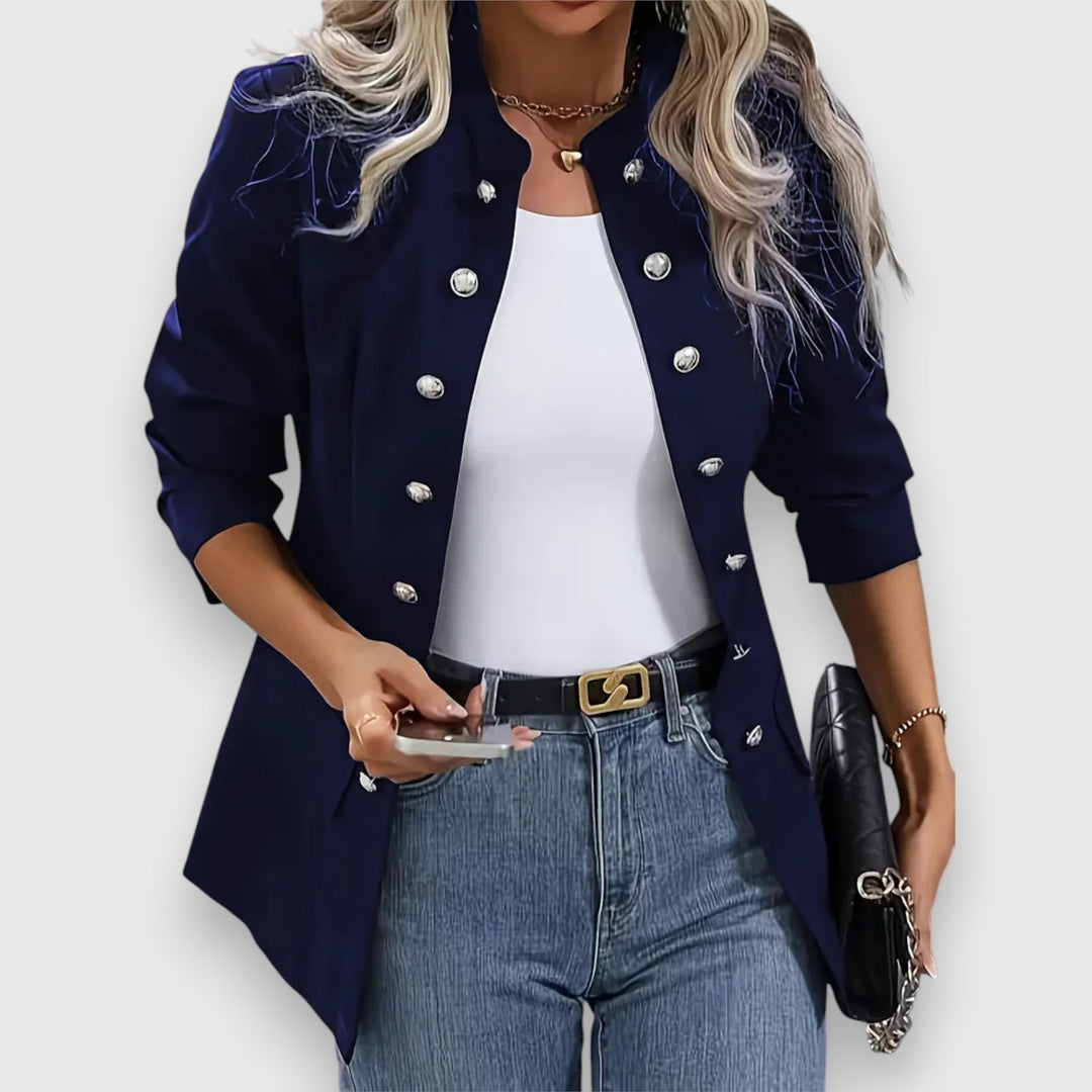 Riley – Solid Button Blazer