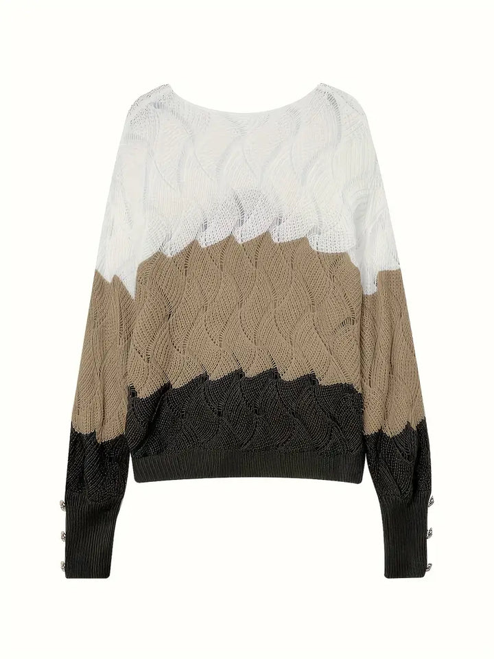 Celina - Elegant V-Neck Knitted Sweater