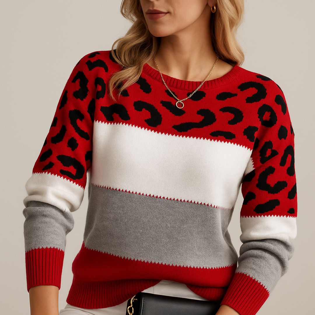 Delphine - Leopard Elegance Sweater