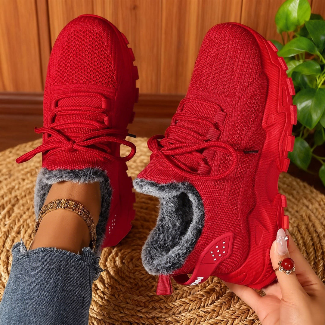 Rosie - Casual Fleece Lace-Up Lightweight Sneakers