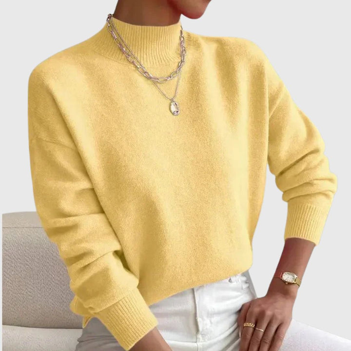 Hazel - Soft Basic High Neck Sweater