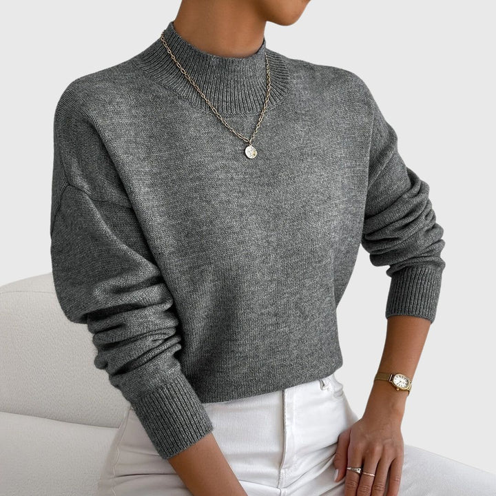 Hazel - Soft Basic High Neck Sweater