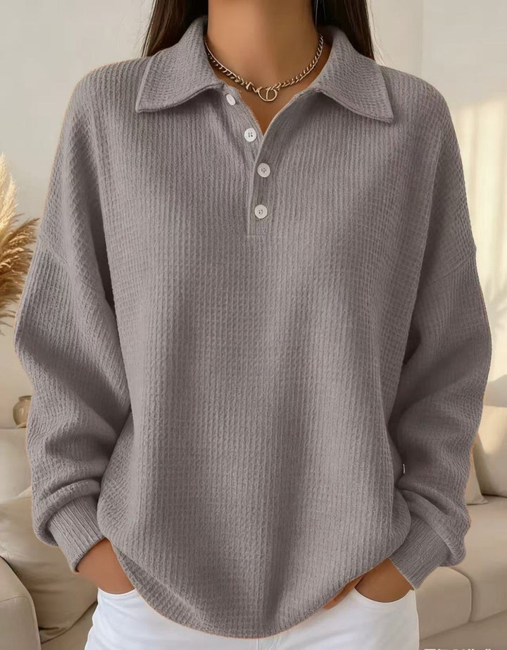 Emmeline - Soft Knit Polo Sweater