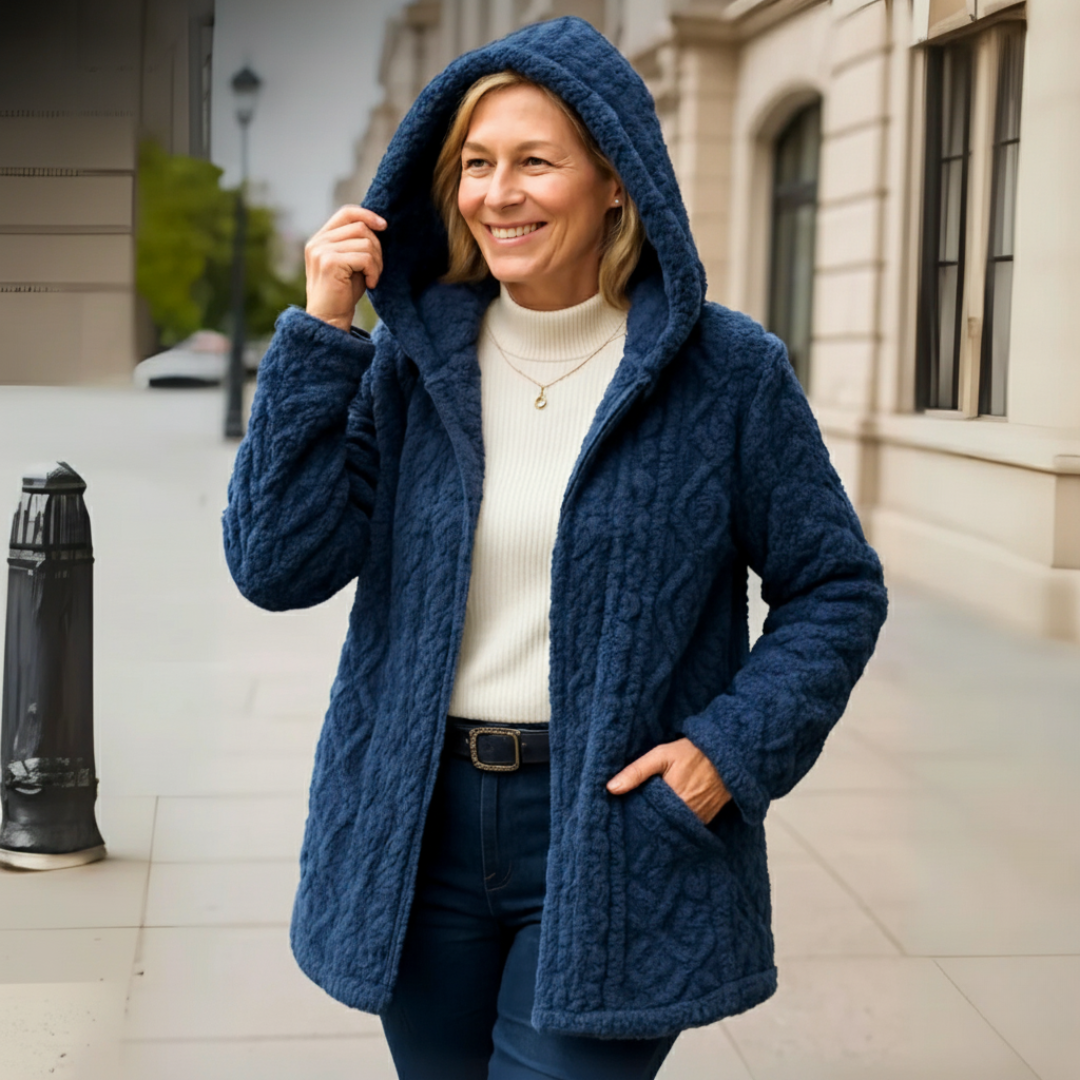 Maya - Warm Interwoven Fleece Cardigan