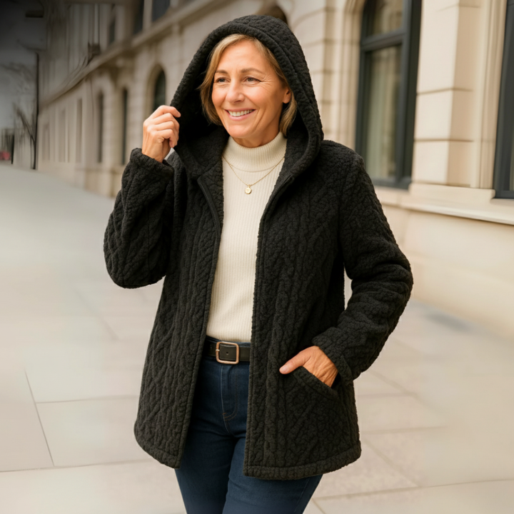 Maya - Warm Interwoven Fleece Cardigan
