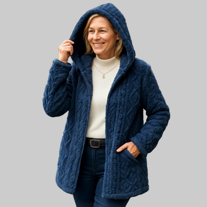 Maya - Warm Interwoven Fleece Cardigan