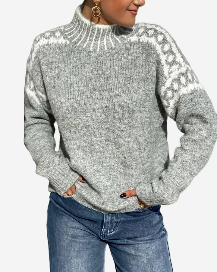 Vivienne - Sophisticated Mock Neck Sweater