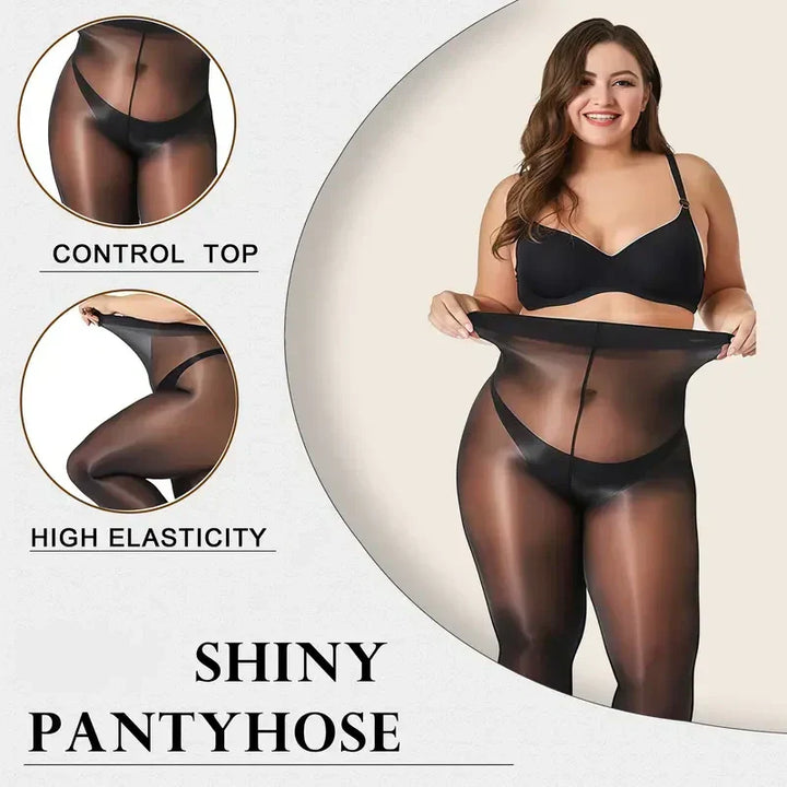 Kaelin™ | Shiny Transparent Pantyhose